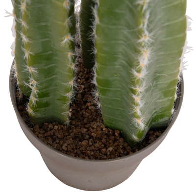 Bimë dekorative sintetike HM4741, kaktus me vazo, 141 cm, jeshile