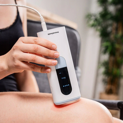 Pajisje depilimi IPL InnovaGoods Kulepil me ftohje, me dorë edhe automatike, e bardhë blu