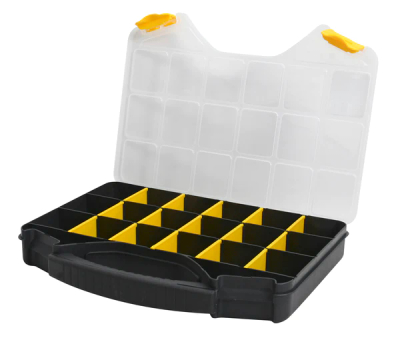 Kuti organizuese ProBuilder Assortment Box, 32x25 cm, 18 ndarje, e zezë