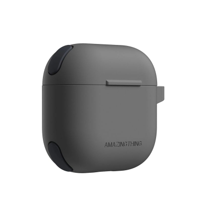 Заштитна кутија AmazingThing Omni Case за AirPods 4, TPU, поддржува безжично полнење, црна