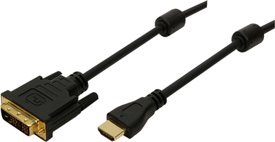 Kabllo LogiLink HDMI, DVI-D, 3m, e zezë