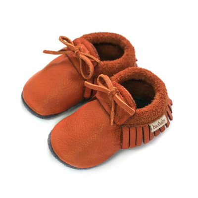 Këpucë bebe Baobaby Mokasine Hazelnut, lëkurë e butë, madhësia S, kafe
