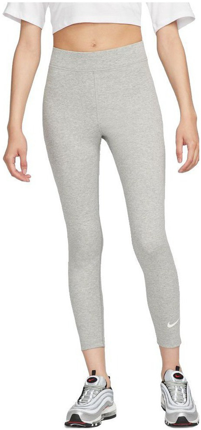 Leggings për goca Nike Classic LBR, bel i lartë, gri e hapur