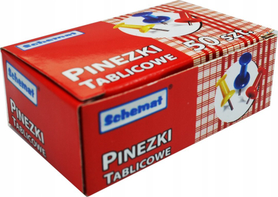 Kapsa tabele Schemat Board Pins, 50 copë, plastike, shumëngjyrëshe
