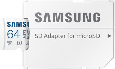 Disk Micro SDXC Samsung, 64GB, i bardhë