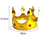 Kurorë feste CROWN OF THE GOLD KING PRINCESS, plastike, 55cm, e artë