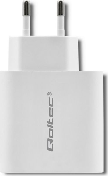 Karikues Qoltec 51718, 42W, USB Type C Power Delivery, i bardhë