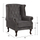 Karrige Polina stil Chesterfield velur gri 83×75×107 cm (HM0053.10), gri
