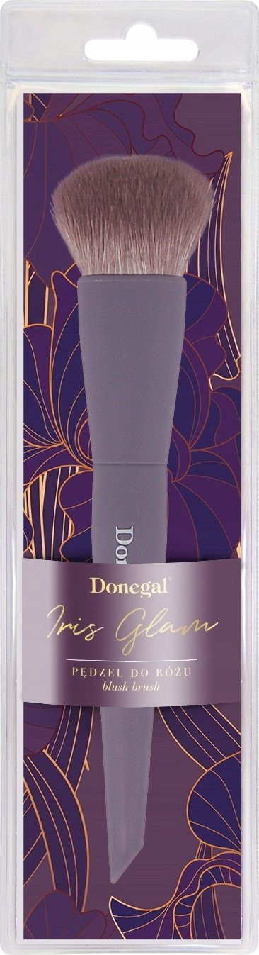 Furçë blush Donegal Iris Glam 4285, me dorëz të rehatshme, qime të buta, rozë