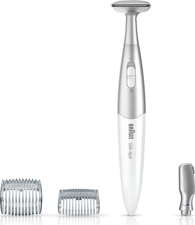 Trimer për qime Braun Series 1 FG 1100, me bateri, për zona të ndjeshme, i bardhë