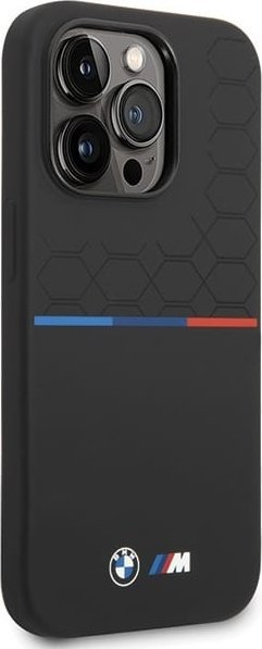 Kapak telefoni BMW BMHCP15L22SMPK, për iPhone 15 Pro 6.1", silikon, i zi