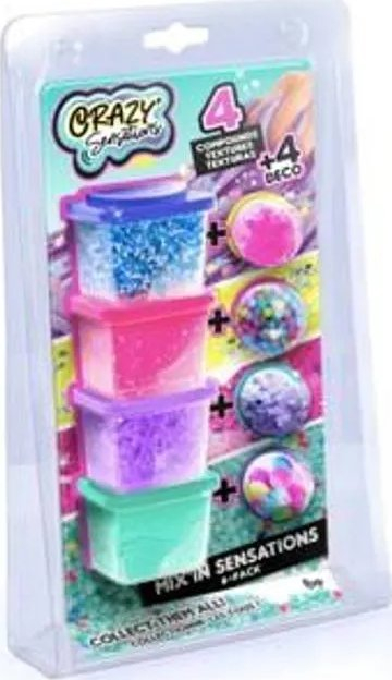 Set slime për kalamaj Canal Toys Crazy Sensations, 4 kuti, shumëngjyrëshe