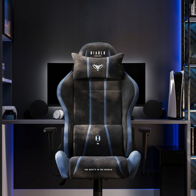 Gejминг столица Diablo X-One 2.0 Normal Size, текстилен материјал, до 140 kg, темно сина