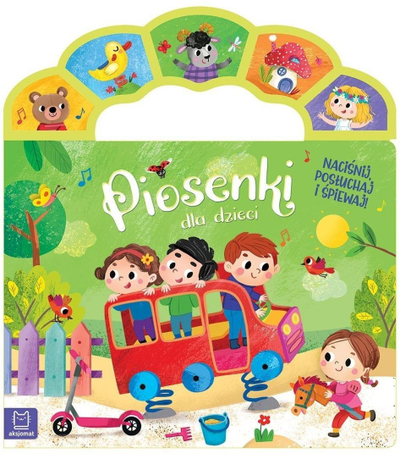 Libër muzikor Aksjomat Songs For Children, me butona zanorë, me dorezë, shumengjyrësh