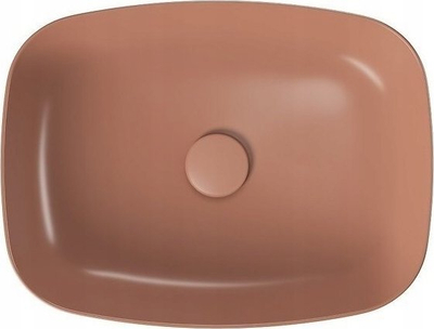 Lavabo mbipulte Cersanit Larga, 50x38.5 cm, qeramikë ROCKLITE, ngjyrë tullë mat