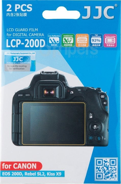 Заштитно стакло за екран JJC LCP 200D, за фотоапарат, проѕирно