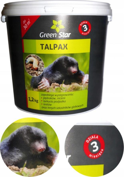 Agjent kundër urithit Green Star Talpax, 5.5% azot, 1.2kg