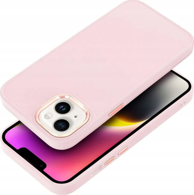 Mbrojtëse telefoni Motorola G53 G13, kornizë TPU, mat, rozë pastel