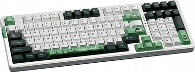 Гејминг тастатура VGN V98Pro V2, механичка 98%, RGB, бело зелена