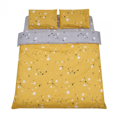 Set çarçafësh KS Microfiber Stars, king size, mikrofibër, me yje