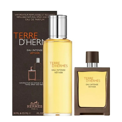 Set parfum Hermes Terre D'Hermes, 30 ml + shishe rimbushëse 125 ml
