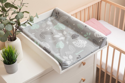 Jastëk ndërrimi Sensillo Soft Changing Pad Floral, PVC, për foshnje, gri