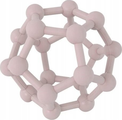 Lodër për kafshu Nattou Silicone Ball 2 në 1, set 2 copë, 4m+, rozë