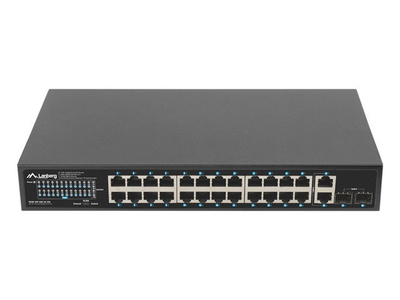 Switch rrjeti Lanberg RSGE-24P-2GE-2S-250, 24x PoE+ 1Gbps, 2x SFP, 250W, i zi
