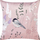 Set jastëkësh dekorativë Beliani CYCLAMEN, 45x45 cm, kadife poliestër, rozë pastel me lule