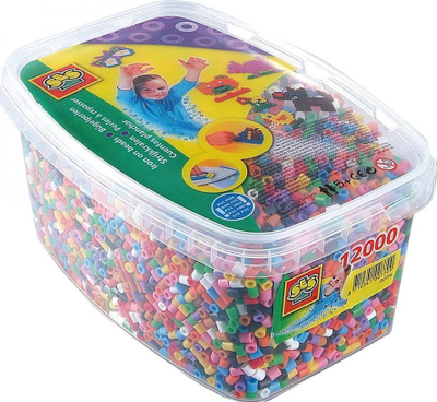 Set rruaza hekuri SES Creative Beedz 00779, 12000 copë, efekt glitter, shumëngjyrëshe