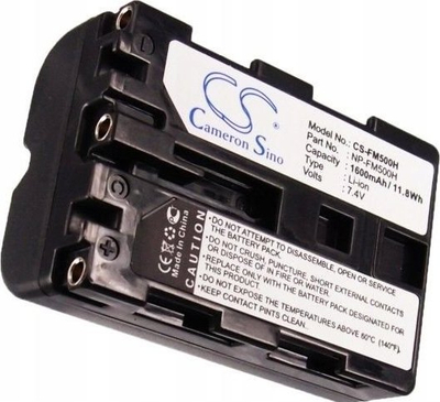 Bateri për kamerë Cameron Sino CS-FM500H, 1600mAh, Li-ion, e zezë