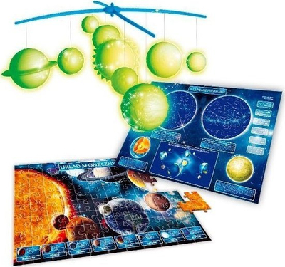 Set edukativ Lisciani I’M A GENIUS Discover the Solar System, model sistemi diellor, planete fluorescente