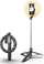 Tripod me llampë LED edhe mbajtëse telefoni Usams US-ZB241, teleskopik 1.68 m, bateri 1800 mAh, i zi