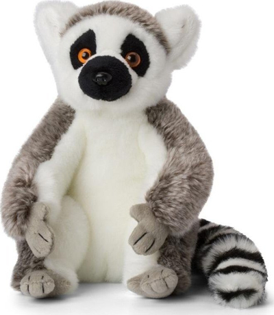 Плишана играчка ВВФ лемур, 23 cm, сива