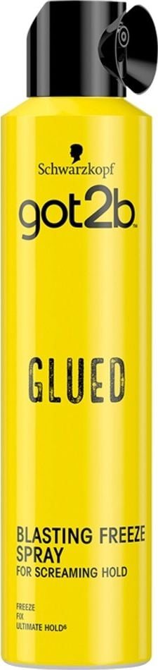 Llak flokësh Schwarzkopf Got2B Glued Blasting Freeze, 300ml, fiksim i fortë