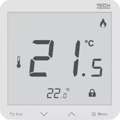 Termostat wireless Tech R-8pz Plus, 230V, montim në mur, i bardhë