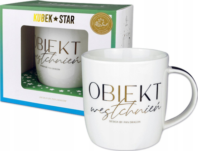 Filxhan porcelani STAR Mug Object of Sighs, 400 ml, me mbishkrim ari, i bardhë