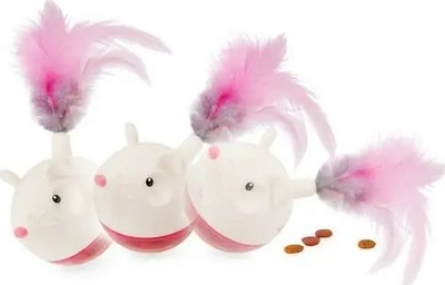 Интерактивна играчка за мачки Petstages Hunt N Swat Treat Tumbler, со грицки, шарена