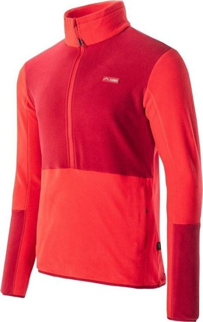 Bluzë polare për burra Elbrus Cari Polartec, 1/2 zip, e kuqe