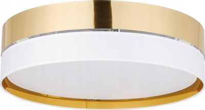 Llambë tavani TK Lighting Hilton 4773, 4xE27, rrethore, e bardhë me ari