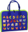 Lodër edukative valixhe Busy Board, sensorike, alfabet, blu