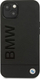 Këllëf telefoni BMW Leather Stamp për iPhone 14 Plus 6.7", lëkurë origjinale, hardcase, i zi