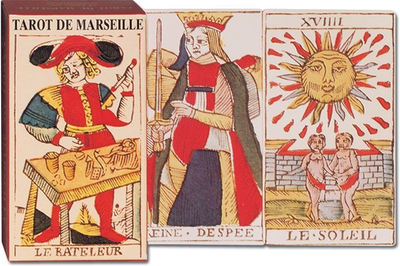 Loja me letra Piatnik Marseille Tarot, 78 letra, shumëngjyrëshe