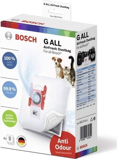 Qese fshesë me korent Bosch BBZAFGALL, 4 copë, filtrimi 99.9%