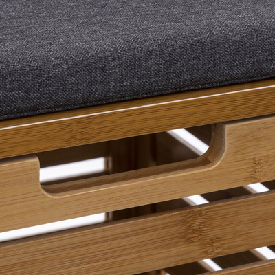 Stol ruajtës 5FIVE Bamboo Storage Bench, 35L, 35x35x49cm, ngjyrë natyrale