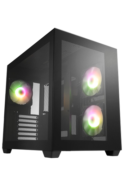 Kasë PC-je FSP CMT380B, e zezë