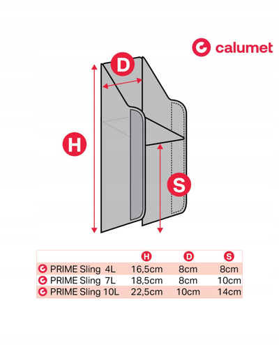 Ранец за фотоапарат Calumet PRIME Sling 4L, 4L, за таблет 8\", црн