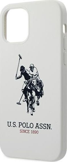 Mbrojtëse silikoni U.S. Polo ASSN për iPhone 12/12 Pro, e bardhë