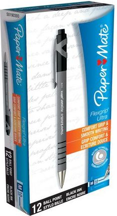 Автоматски пенкало Paper Mate FLEXGRIP ULTRA RT, 0.4mm, црна боја