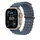 Apple Watch 49mm Band, Anchor Blue Ocean Band, Natural Titanium Finish